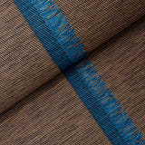 Schumacher Axel Fringe Wallcovering Peacock/Brown Wallpaper