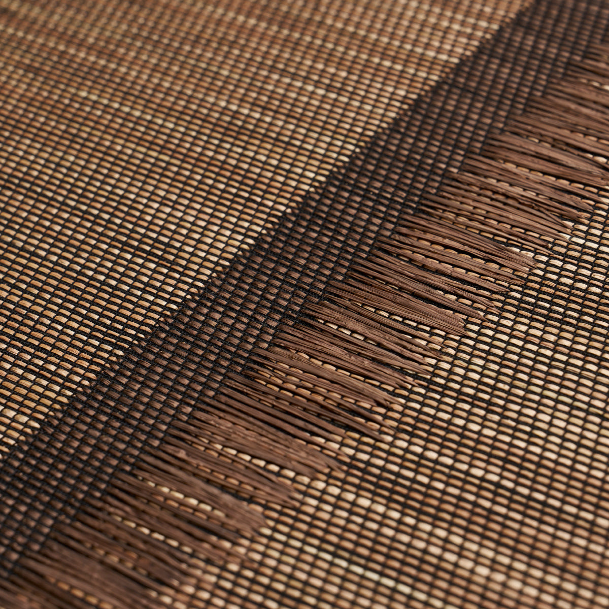 Schumacher Axel Fringe Wallcovering Brown/Copper Wallpaper