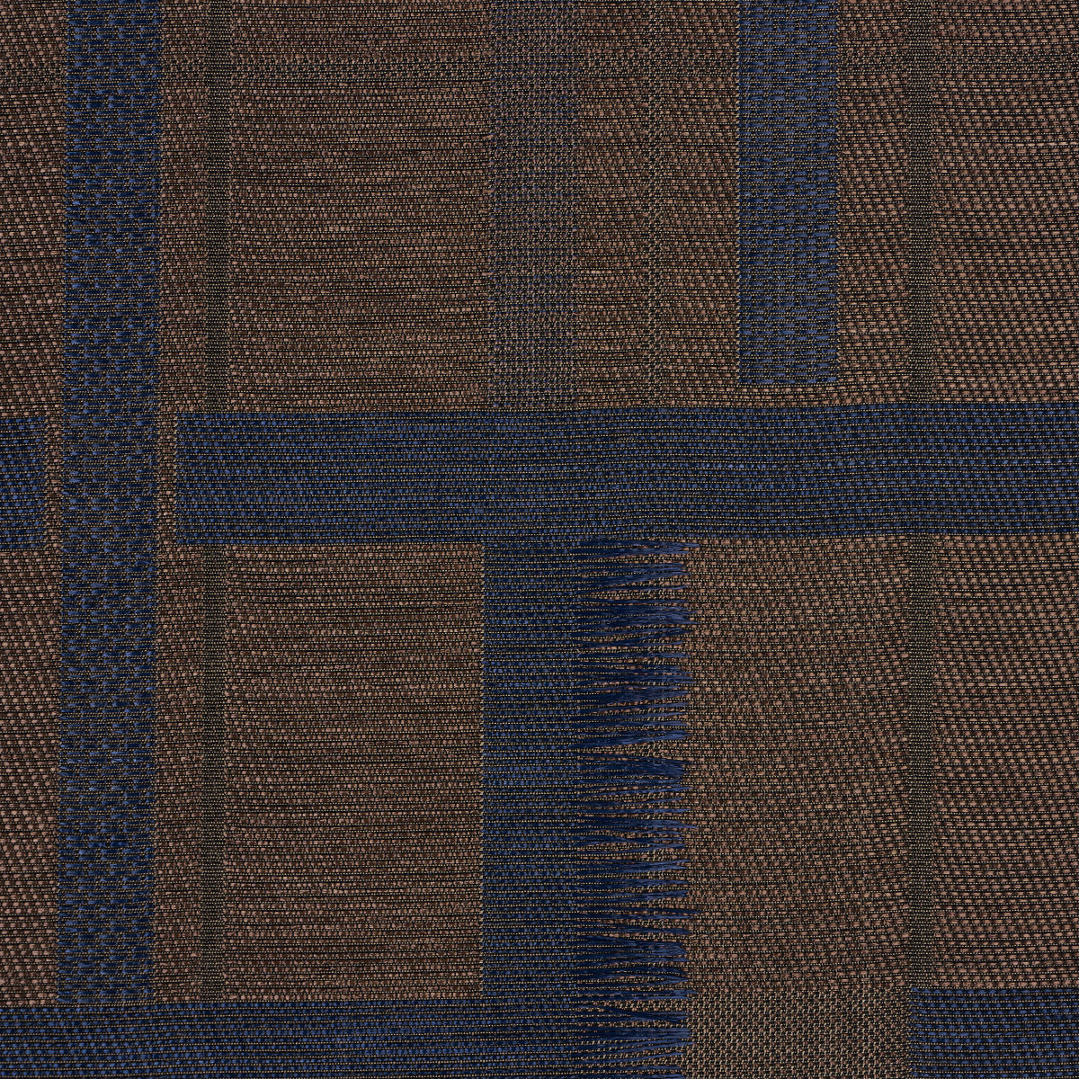 Schumacher Axel Plaid Wallcovering Navy/Espresso Wallpaper
