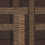 Schumacher Axel Plaid Wallcovering Saddle Brown Wallpaper