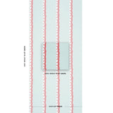 Schumacher Rousseau Stripe Rouge & Sky Wallpaper - Eade's Wallpaper