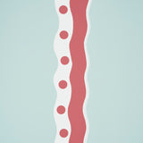 Schumacher Rousseau Stripe Rouge & Sky Wallpaper - Eade's Wallpaper