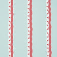 Schumacher Rousseau Stripe Rouge & Sky Wallpaper - Eade's Wallpaper