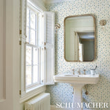 Schumacher Lolly Floral Blues Wallpaper - Eade's Wallpaper
