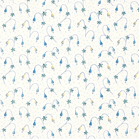 Schumacher Lolly Floral Blues Wallpaper - Eade's Wallpaper