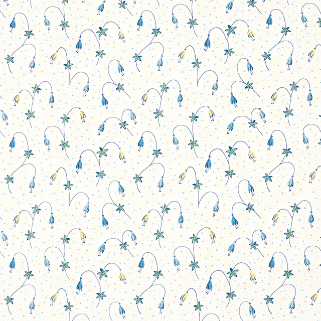 Schumacher Lolly Floral Blues Wallpaper - Eade's Wallpaper