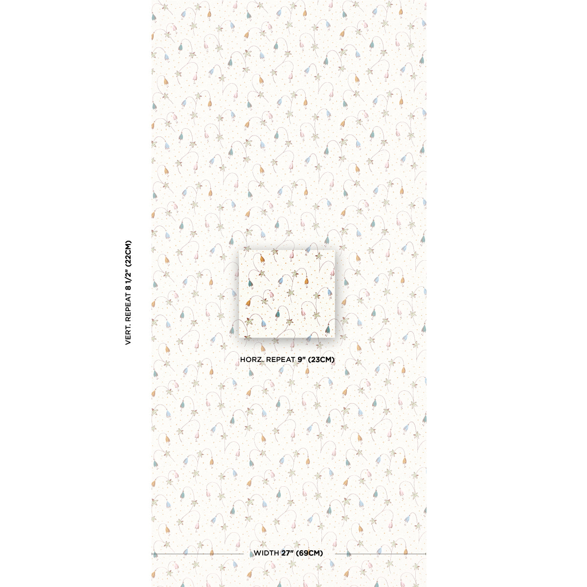 Schumacher Lolly Floral Confetti Wallpaper - Eade's Wallpaper
