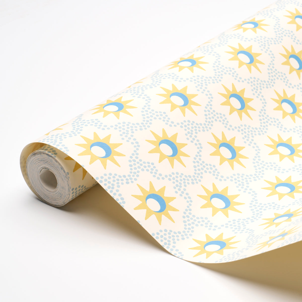 Schumacher Lucie Yellow & Sky Wallpaper - Eade's Wallpaper