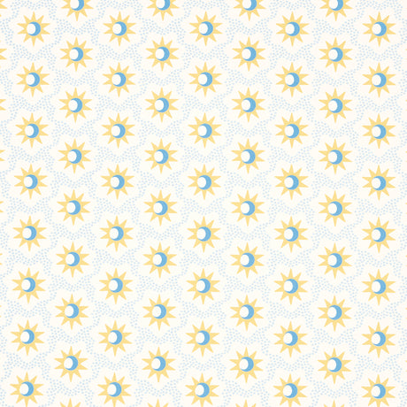 Schumacher Lucie Yellow & Sky Wallpaper - Eade's Wallpaper