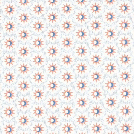 Schumacher Lucie Clay & Blue Wallpaper - Eade's Wallpaper