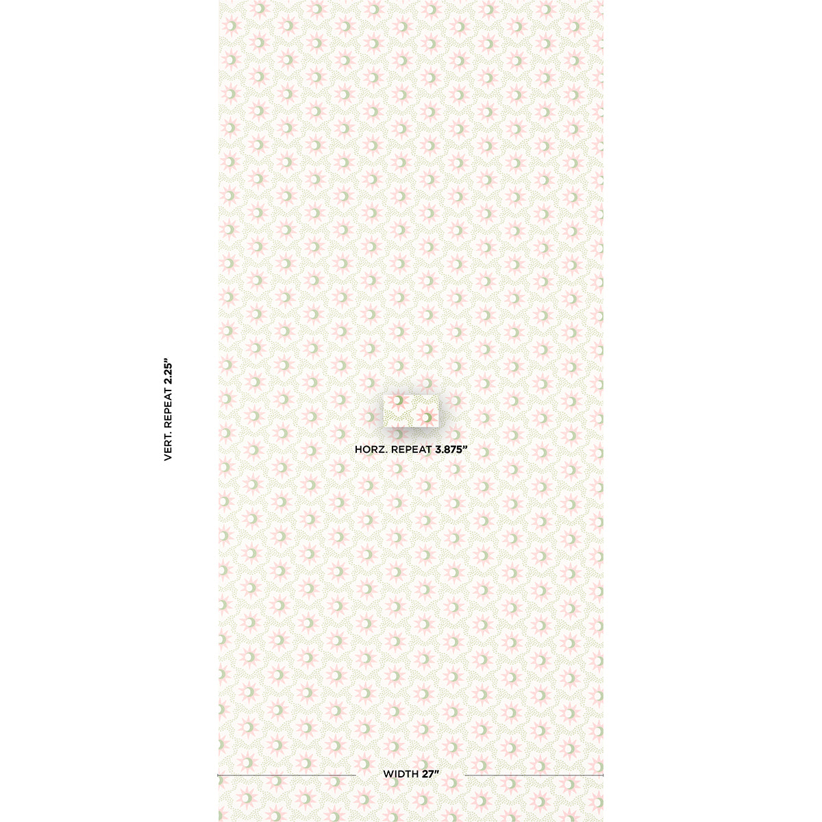 Schumacher Lucie Pink & Green Wallpaper - Eade's Wallpaper