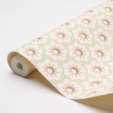 Schumacher Lucie Pink & Green Wallpaper - Eade's Wallpaper