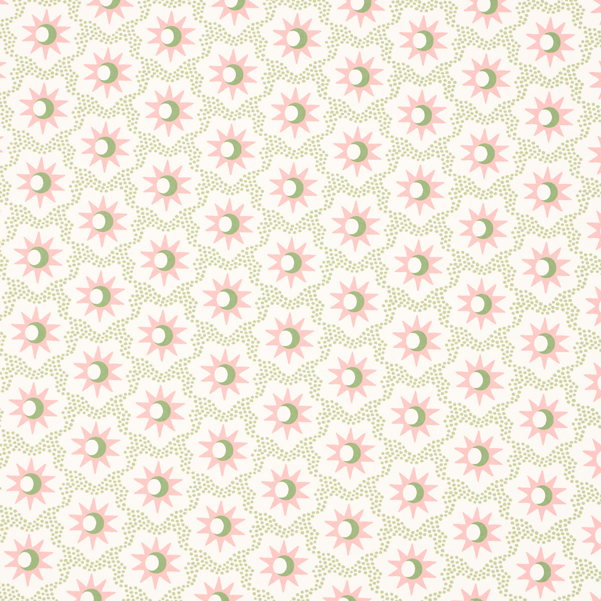Schumacher Lucie Pink & Green Wallpaper - Eade's Wallpaper