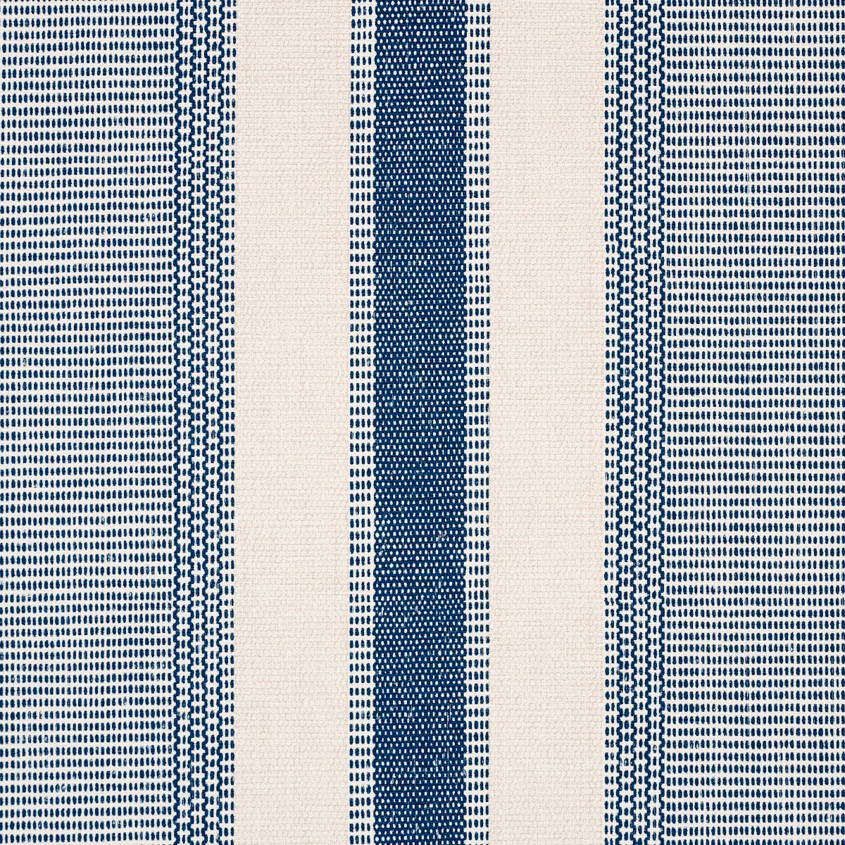 Schumacher 5015801 IPALA STRIPE VINYL in OCEAN Wallpaper - A