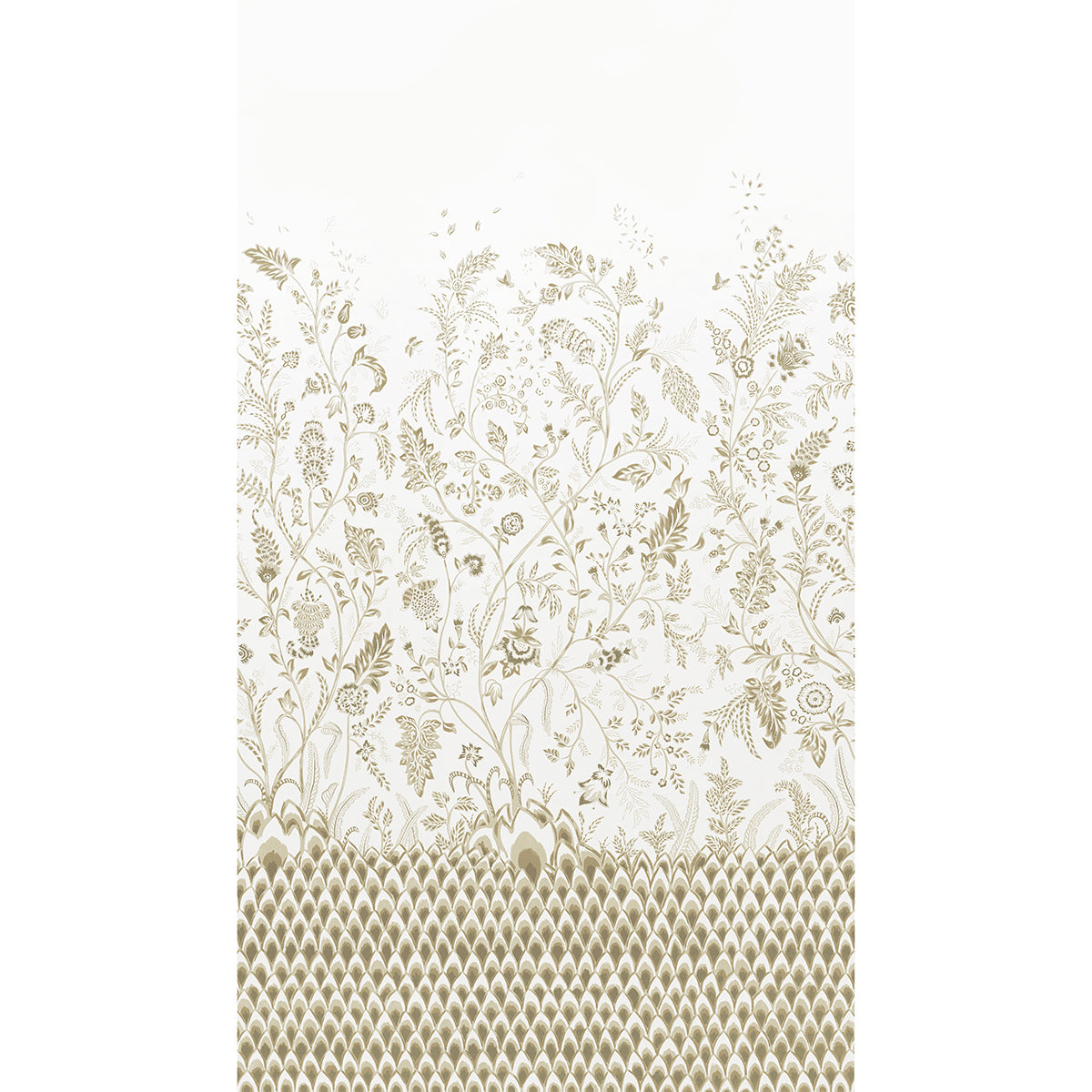 Schumacher Chinoiserie Grande Panel Set Neutral Wallpaper