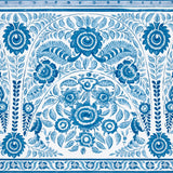 Schumacher Montecito Panel Set Indigo Wallpaper - Eade's Wallpaper