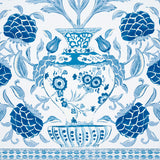 Schumacher Montecito Panel Set Indigo Wallpaper - Eade's Wallpaper