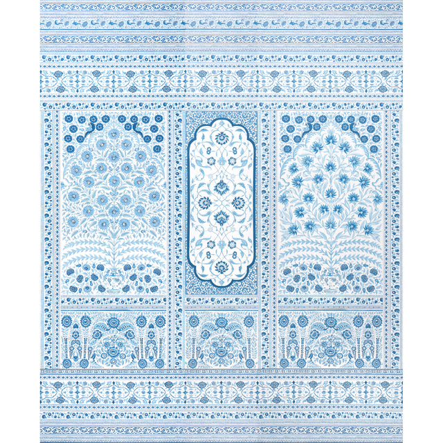 Schumacher Montecito Panel Set Indigo Wallpaper - Eade's Wallpaper