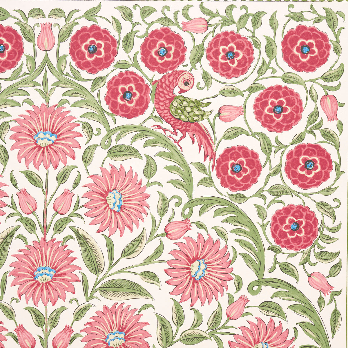Schumacher Montecito Panel Set Red Wallpaper - Eade's Wallpaper