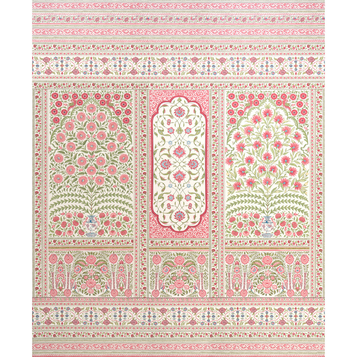 Schumacher Montecito Panel Set Red Wallpaper - Eade's Wallpaper