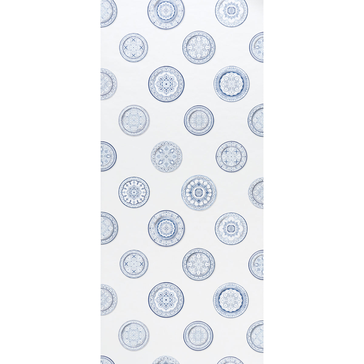 Schumacher Montecito Porcelain Indigo Wallpaper - Eade's Wallpaper