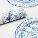 Schumacher Montecito Porcelain Indigo Wallpaper - Eade's Wallpaper