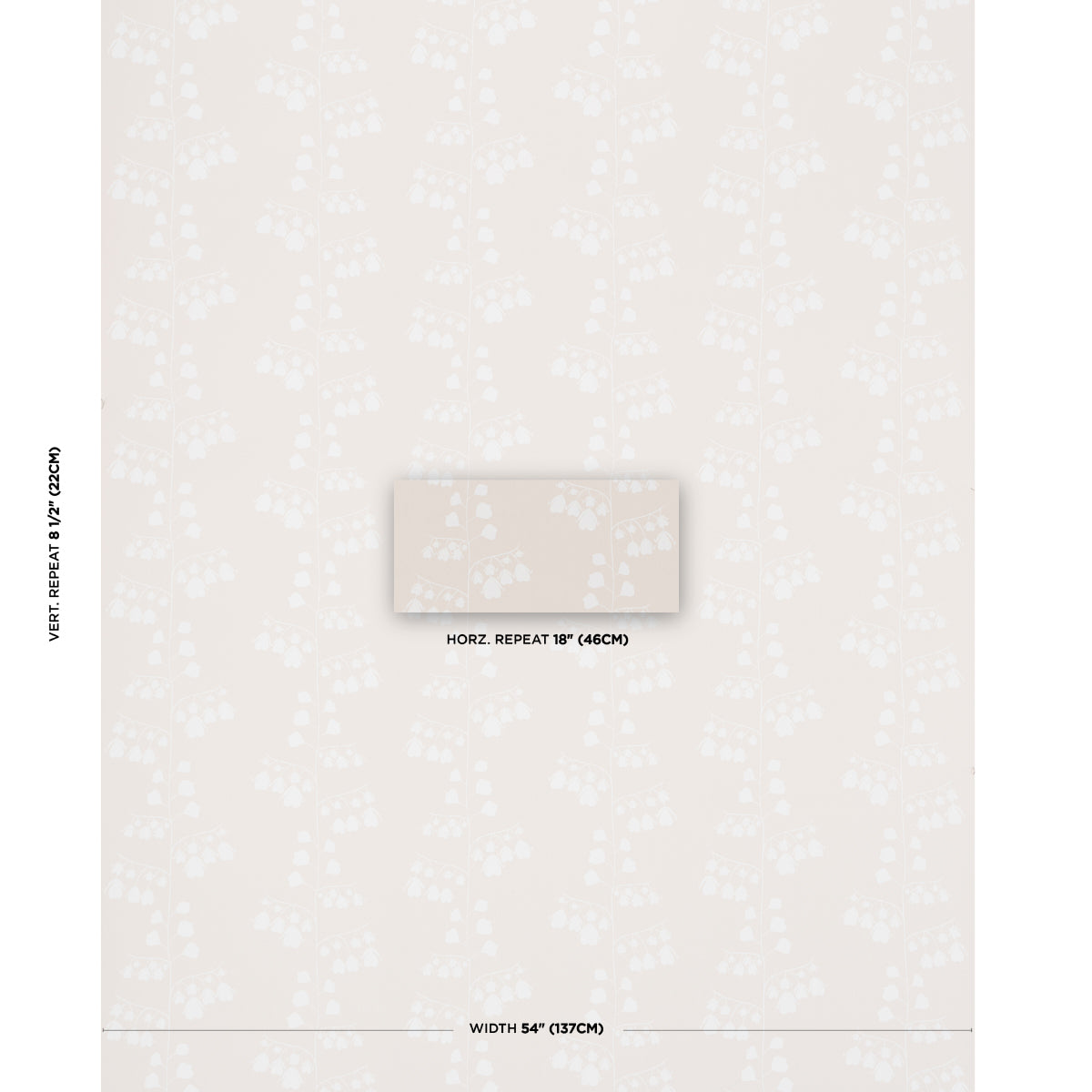 Schumacher Bleeding Hearts Neutral Wallpaper