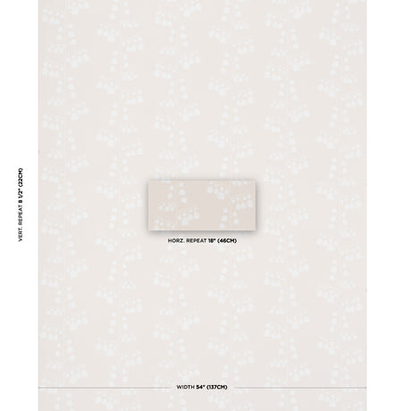 Schumacher Bleeding Hearts Neutral Wallpaper