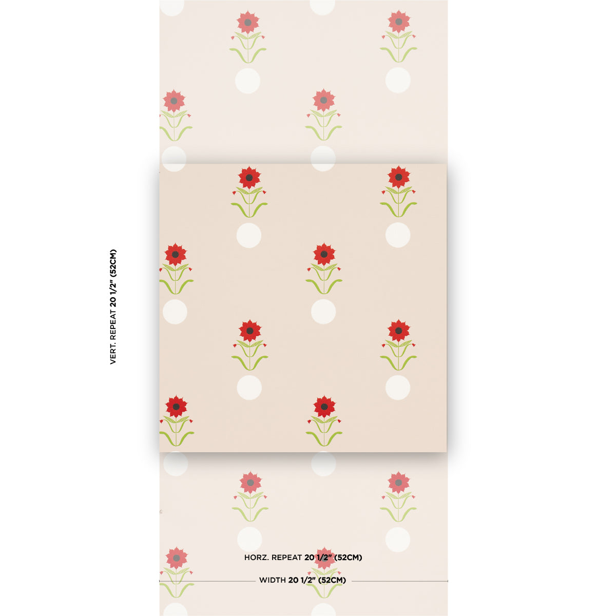 Schumacher Forget Me Dots Neutral Wallpaper