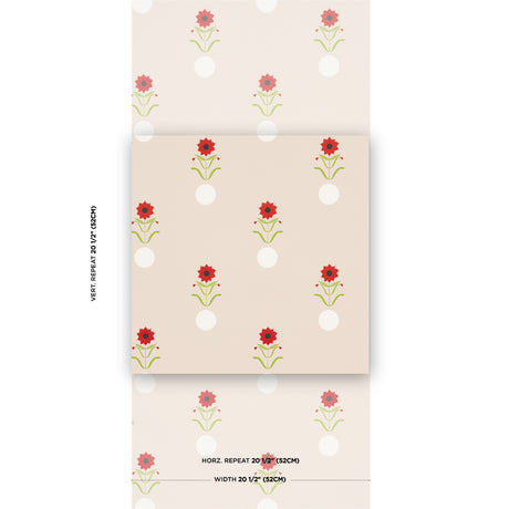 Schumacher Forget Me Dots Neutral Wallpaper