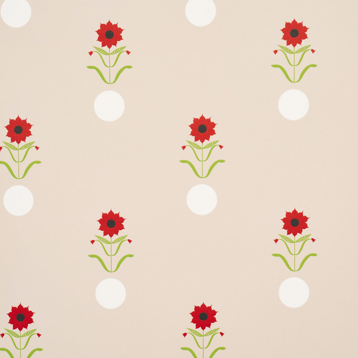 Schumacher Forget Me Dots Neutral Wallpaper