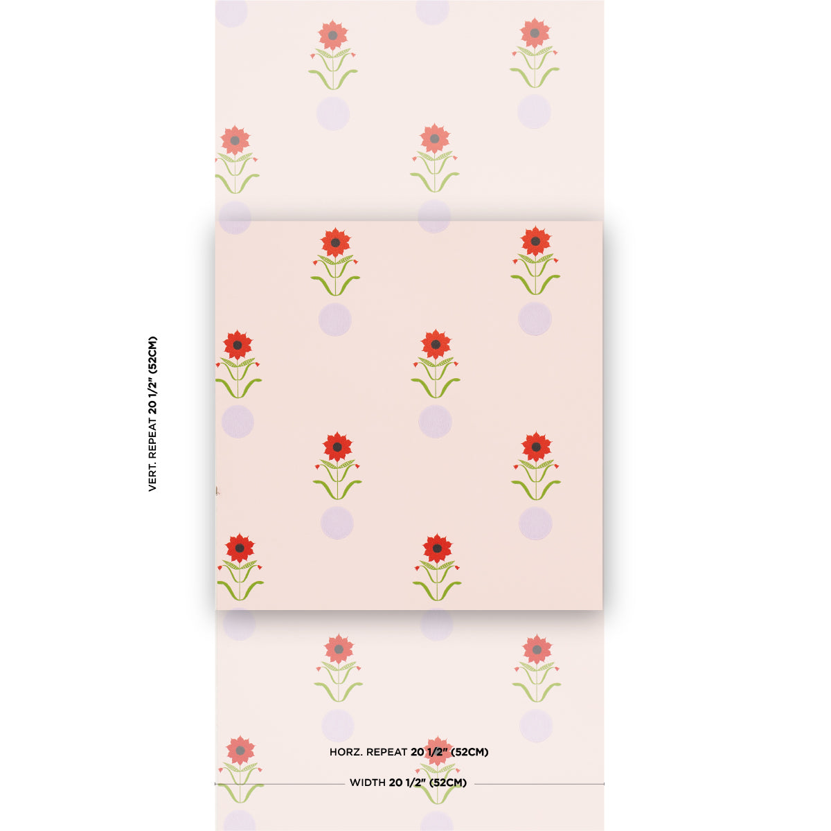 Schumacher Forget Me Dots Pink Wallpaper