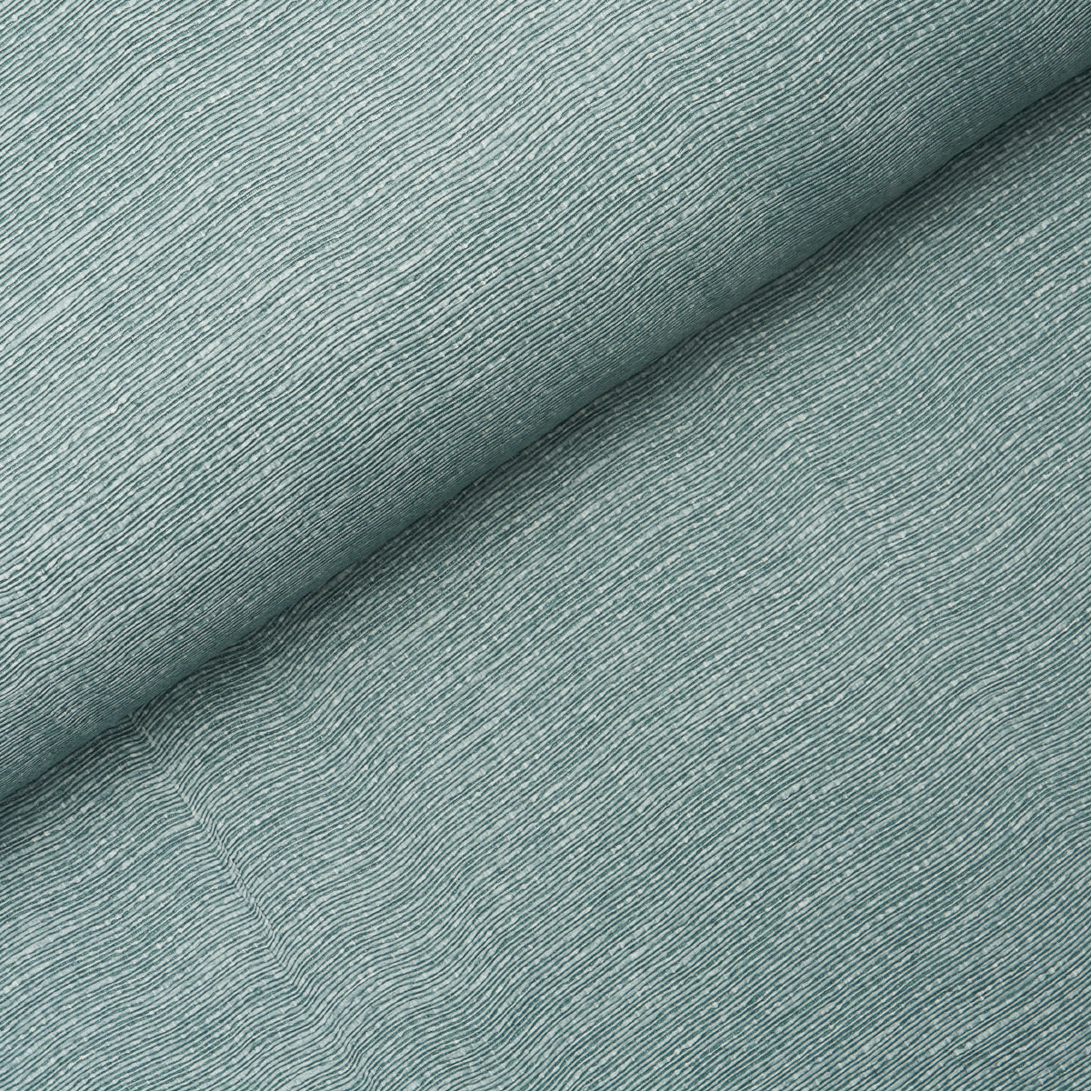 Schumacher Linen Plissé Wallcovering Adriatic Blue Wallpaper - Eade's Wallpaper