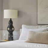 Schumacher Linen Plissé Wallcovering Alabaster Wallpaper - Eade's Wallpaper