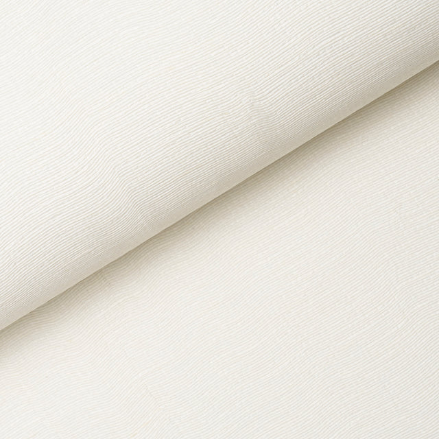 Schumacher Linen Plissé Wallcovering Ivory Wallpaper - Eade's Wallpaper