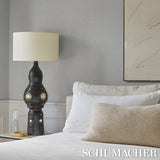 Schumacher Linen Plissé Wallcovering Mist Wallpaper - Eade's Wallpaper