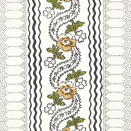Schumacher 5015931 SERENA STRIPE in OCHRE Wallpaper - RITA K