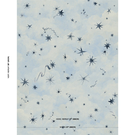 Schumacher Luminaries Clear Blue Wallpaper - Eade's Wallpaper