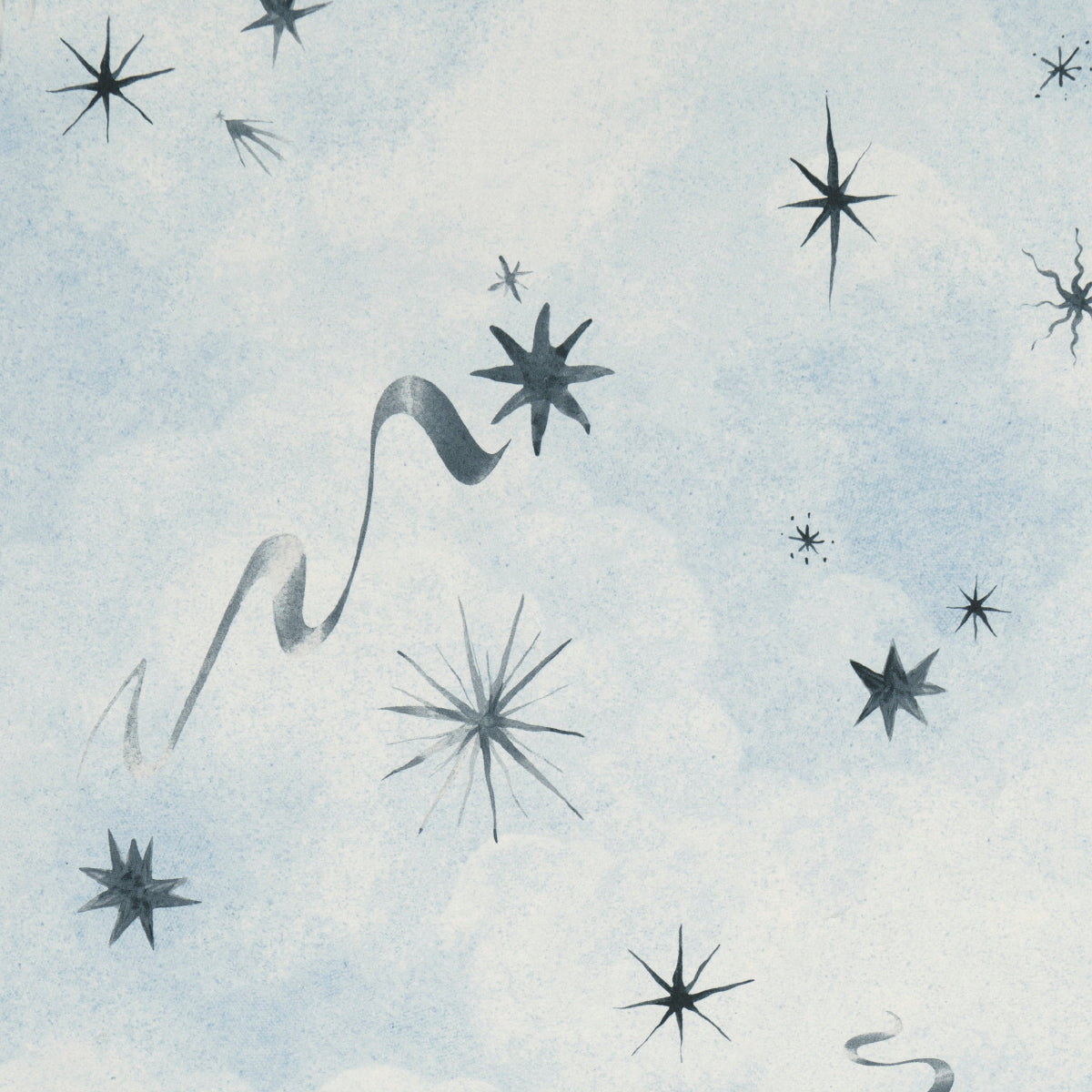 Schumacher Luminaries Clear Blue Wallpaper - Eade's Wallpaper