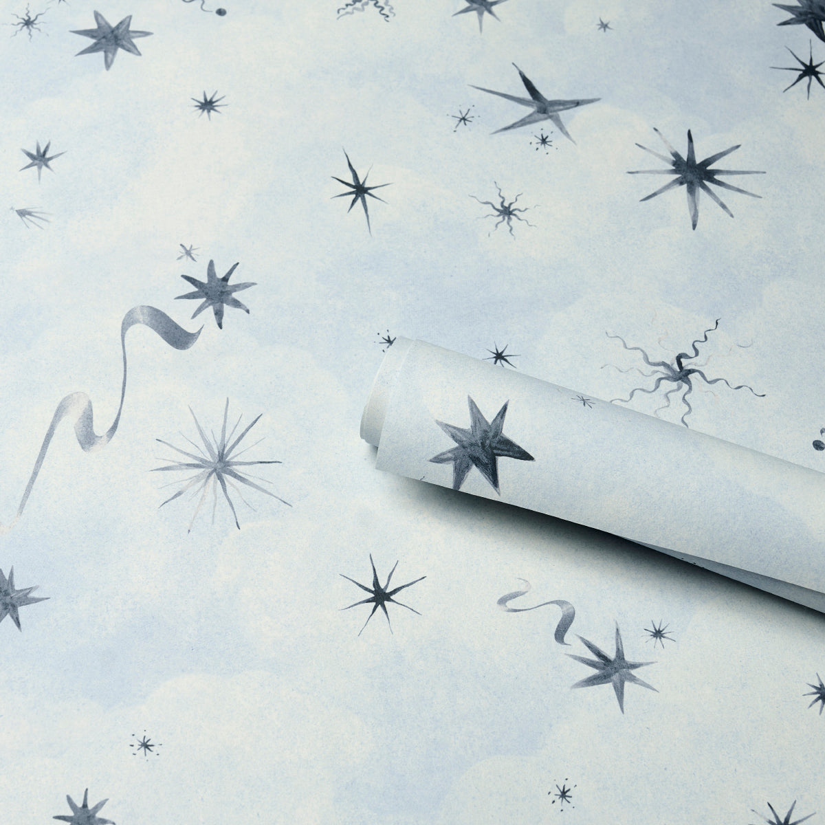 Schumacher Luminaries Clear Blue Wallpaper - Eade's Wallpaper