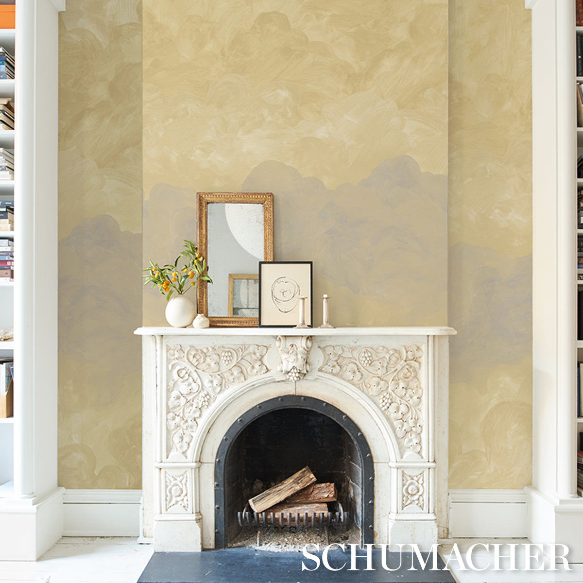 Schumacher Painted Sky Sunbeam Wallpaper - Eade's Wallpaper