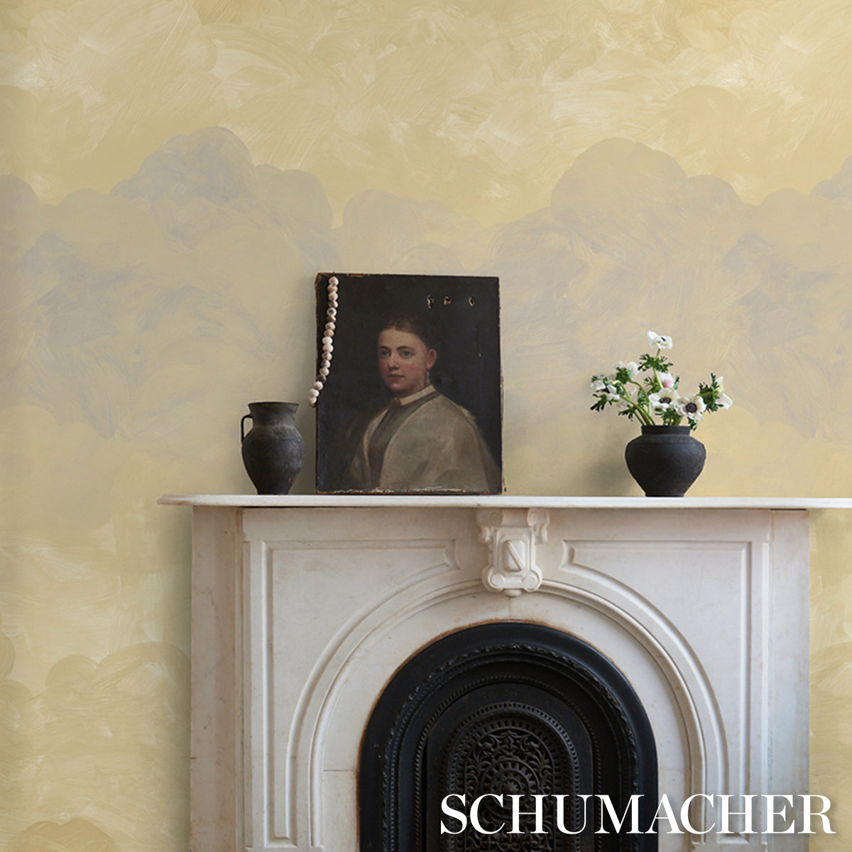 Schumacher Painted Sky Sunbeam Wallpaper - Eade's Wallpaper