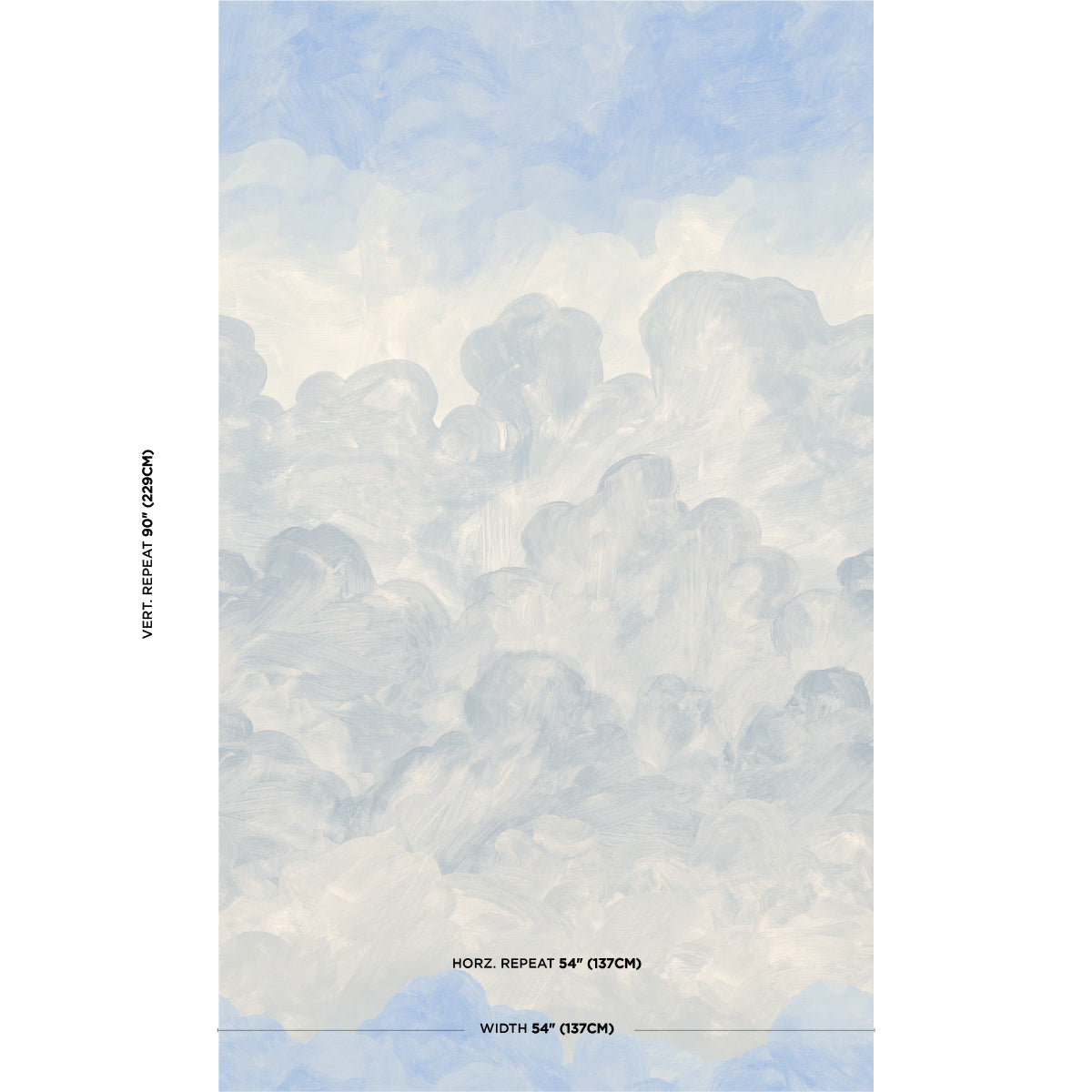 Schumacher Painted Sky Clear Blue Wallpaper - Eade's Wallpaper