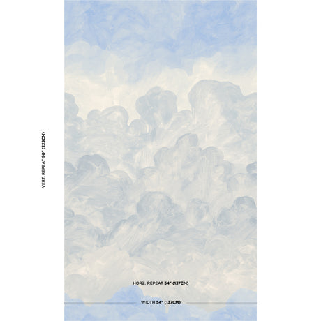 Schumacher Painted Sky Clear Blue Wallpaper - Eade's Wallpaper