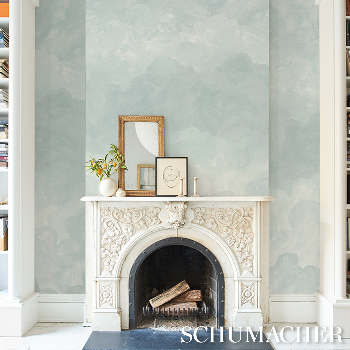 Schumacher Painted Sky Air Wallpaper - Eade's Wallpaper