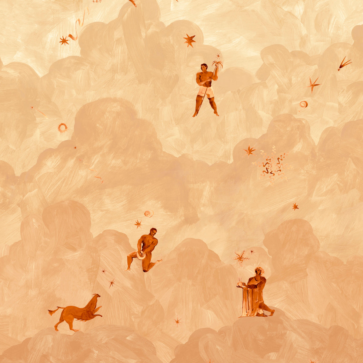 Schumacher Ascendance 3 Panel Set Dusk Wallpaper