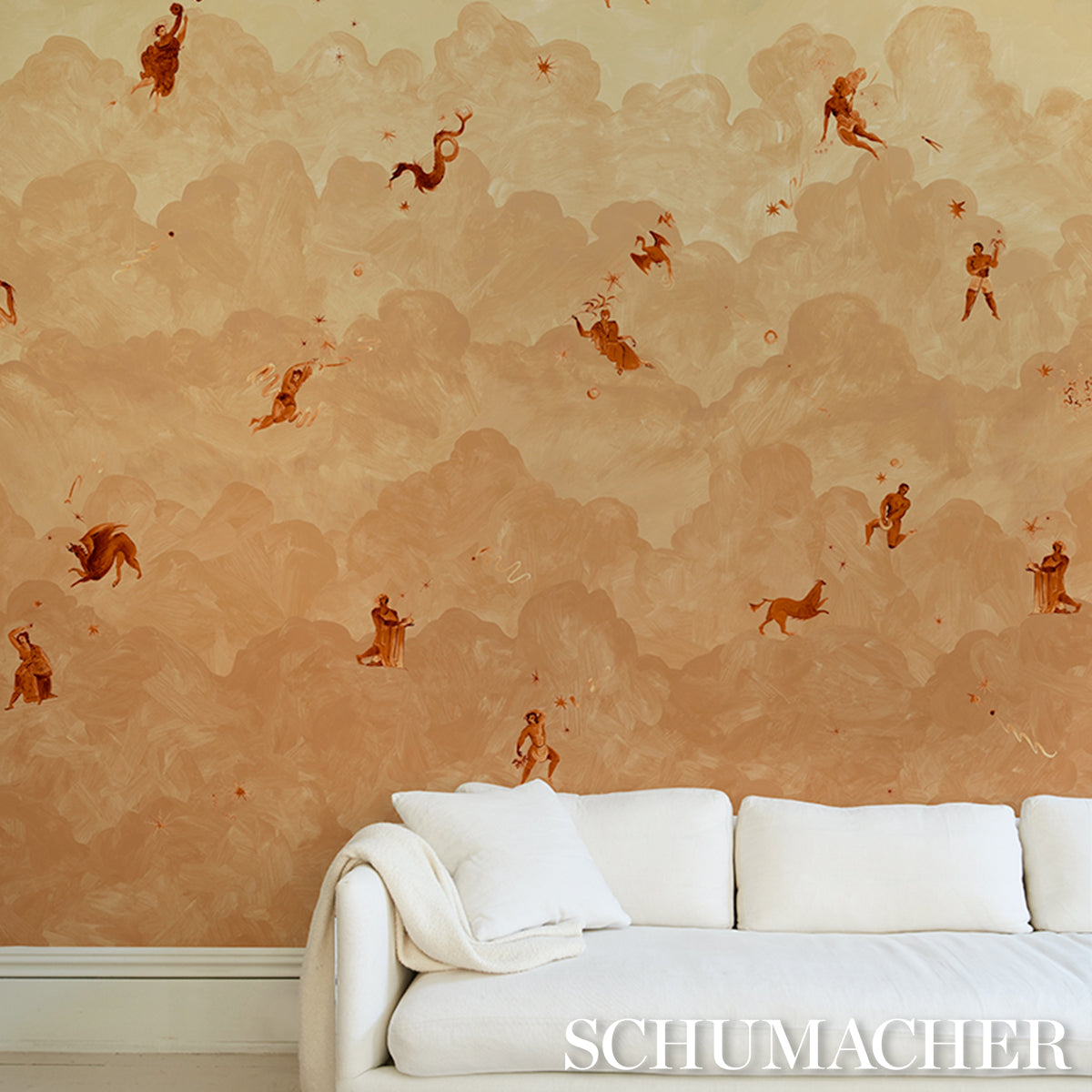 Schumacher Ascendance 3 Panel Set Dusk Wallpaper