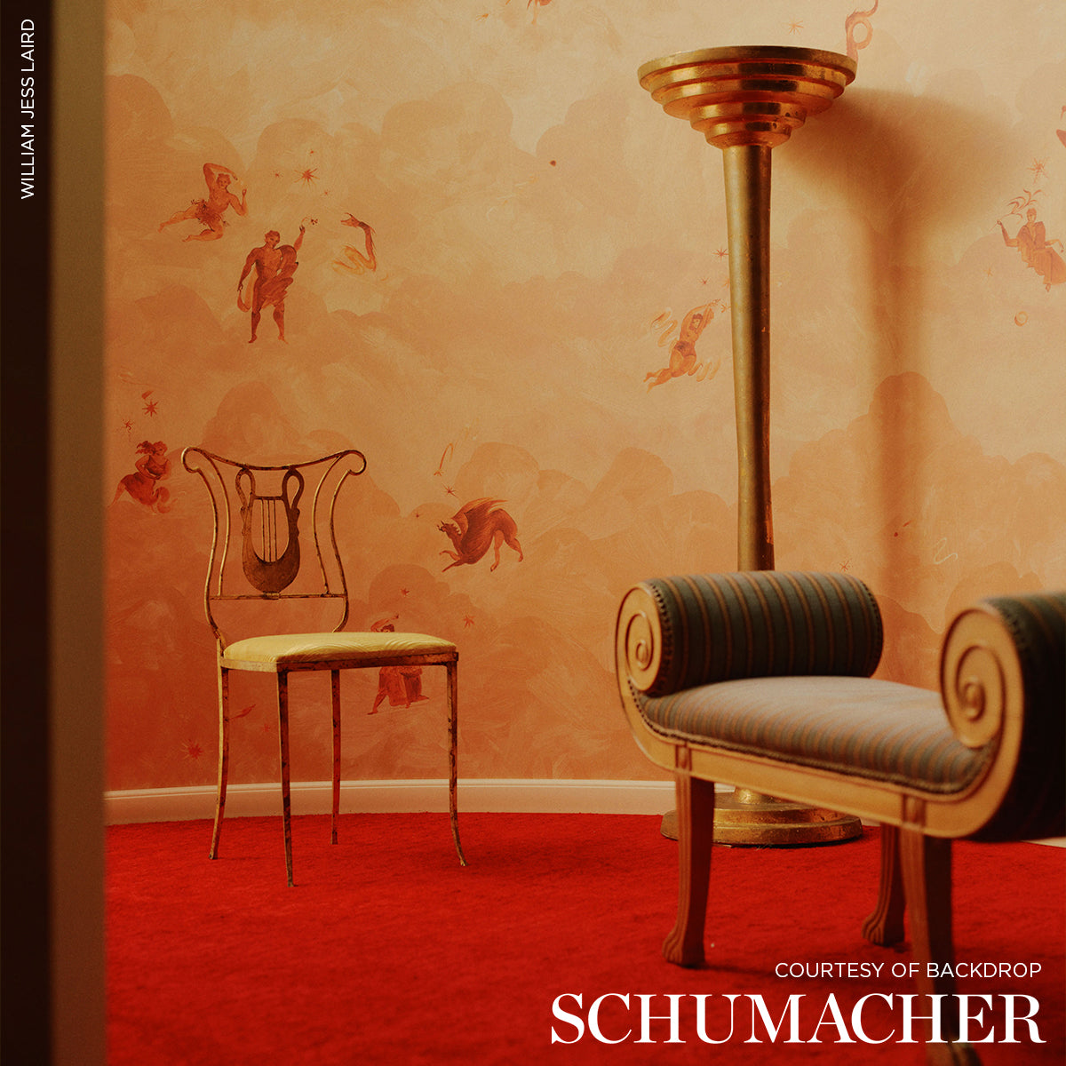 Schumacher Ascendance 3 Panel Set Dusk Wallpaper