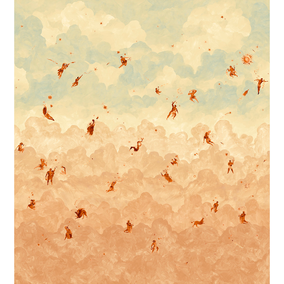 Schumacher Ascendance 3 Panel Set Dusk Wallpaper