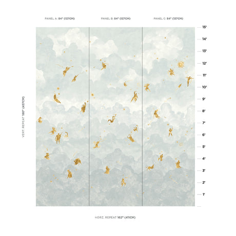 Schumacher Ascendance 3 Panel Set Air Wallpaper